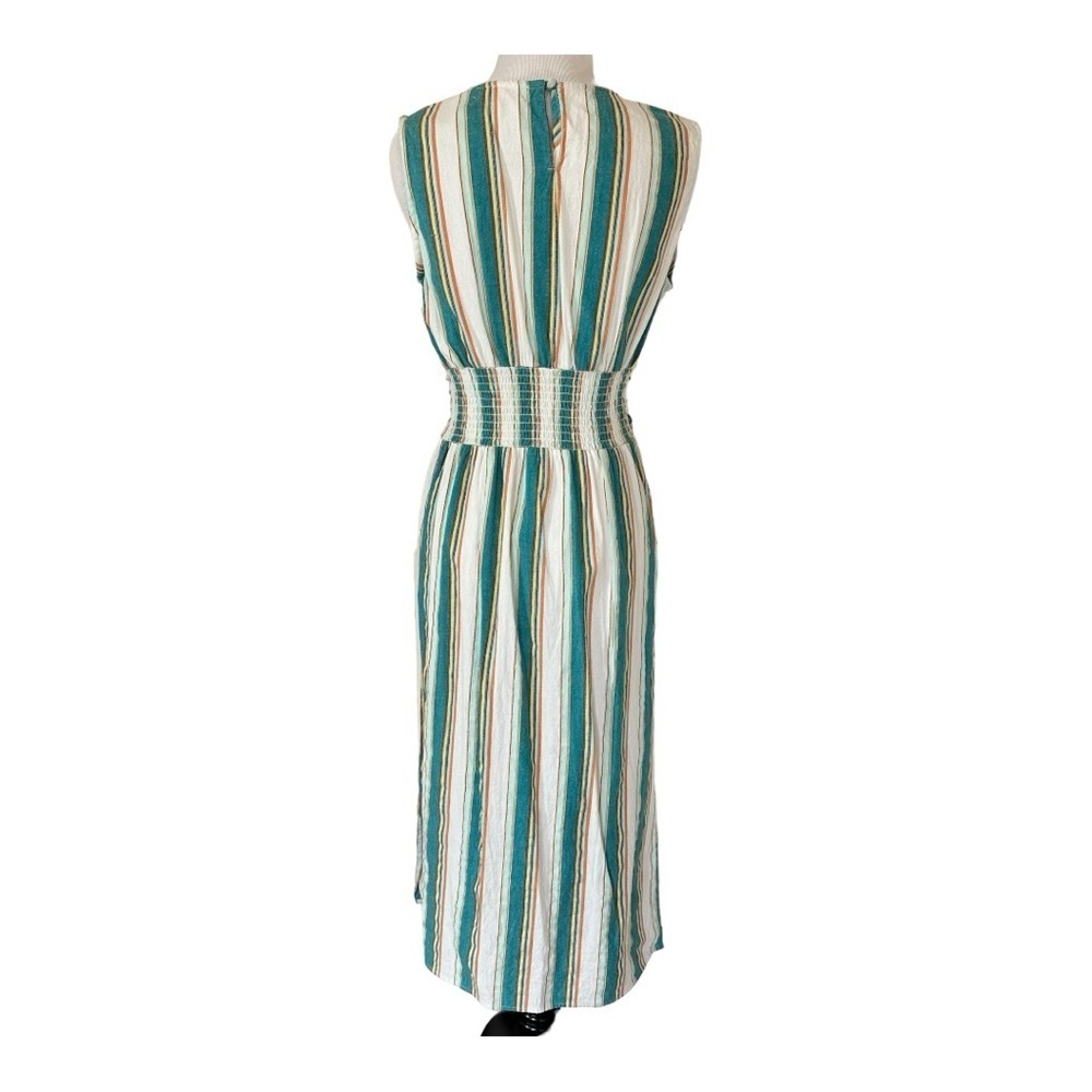 Boho Multicolor Stripe Sleeveless Summer Maxi Dress Medium 🔥 - Picture 3 of 12